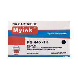 Картридж для CANON  PG-445 PIXMA MG2440/ MG2540/ IP2840 ECO-SAVER с тремя сменными чернильными блоками (12,8ml * 3шт) Black  MyInk