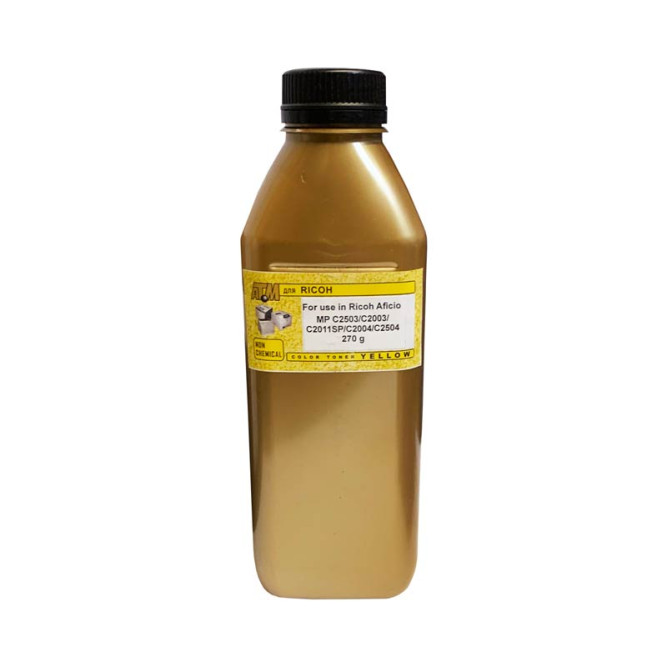 Тонер для RICOH MP C2503/C2003/C2011/C2004/C2504 (фл,270,желтый, 9.5K)  Gold ATM