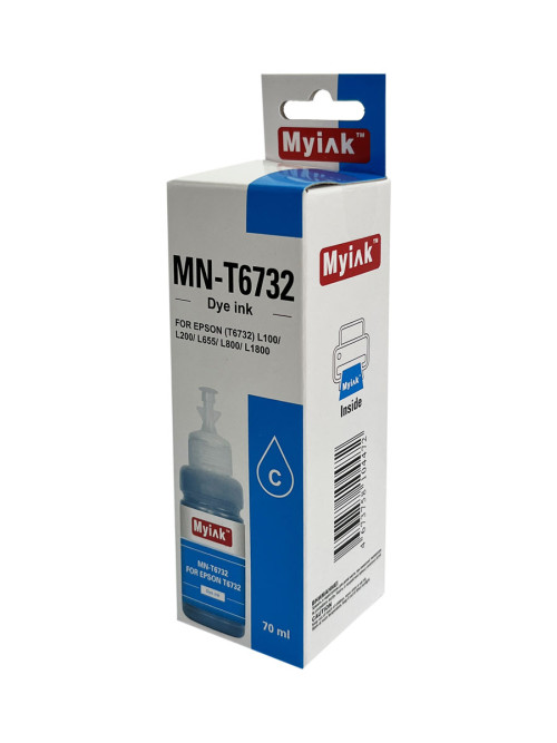 Чернила для EPSON (T6732) L100/L200/ L655/ L800/  L805/ L1800 (70мл, контейнер, cyan Dye) MN-T6732 MyInk
