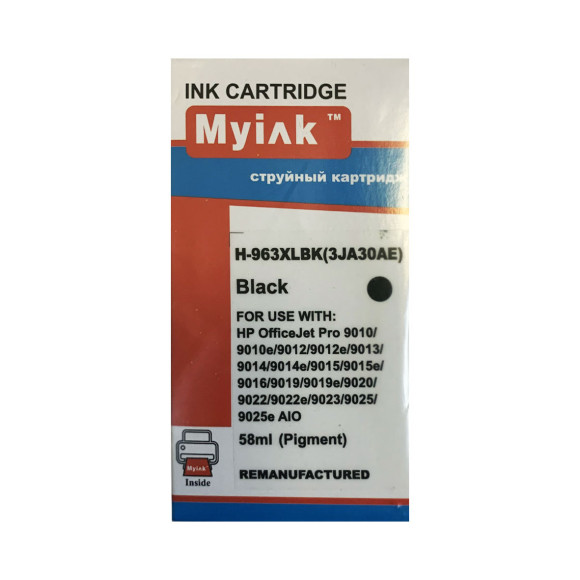 Картридж для (963xl) hp officejet 9010/9020 3ja30ae (ограниченное применение)  black myink