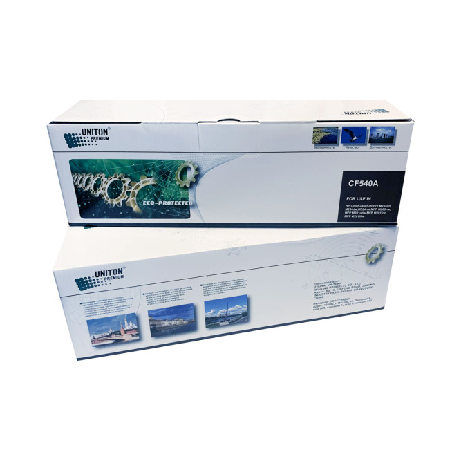 Картридж для HP Color LJ M254/ M280/ M281  CF540A (203A) черный (1,4K) UNITON Premium GREEN LINE (Eco Protected)
