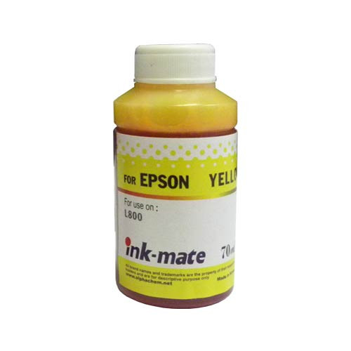 Чернила для EPSON (T6734/T1704) L800/ Expression Home XP-103/203/406 (70мл, yellow, Dye) EIM-801Y  Ink-Mate