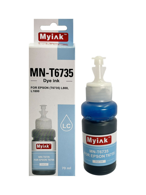 Чернила для EPSON (T6735) L800/  L805/ L1800 (70мл, контейнер, light cyan Dye) MN-T6735 MyInk