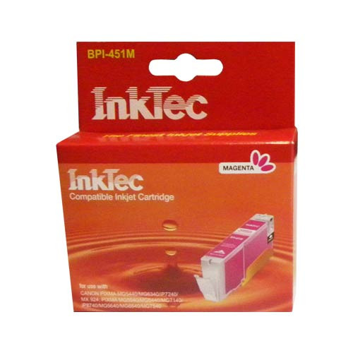 Картридж для CANON  CLI-451XL M PIXMA iP7240/MG6340/5440/7140 Magenta  InkTec