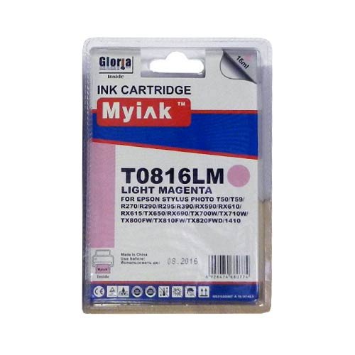 Картридж для (T0816/T0826) EPSON R270/390/RX590/TX700/1410 Light Magenta (16ml, Dye) MyInk