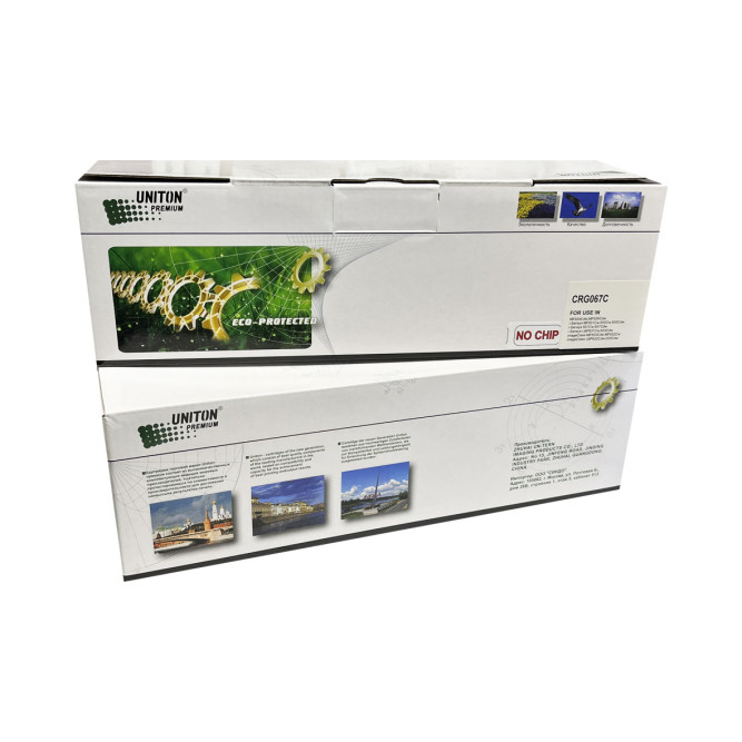 Картридж для CANON LBP-631/633, MF651/655/657  Cartridge 067C синий (1,25K) БЕЗ ЧИПА!!! UNITON Premium GREEN LINE (Eco Protected)