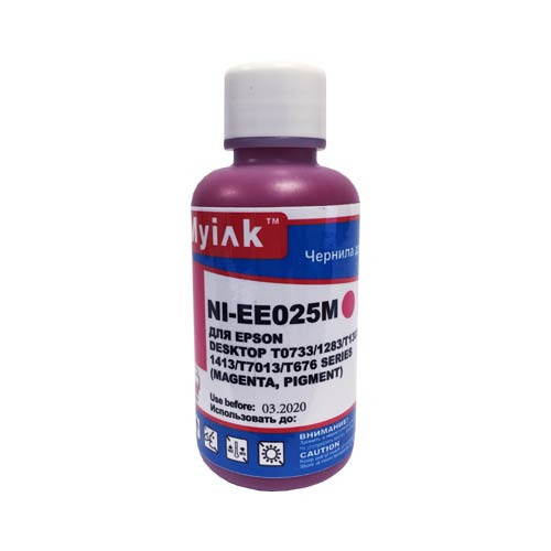 Чернила для EPSON (T0733/T0713/T0923) St C67/91/CX3700/4300/ T40/TX550/S22/SX125 (100мл,magenta, Pigment) EE025M MyInk