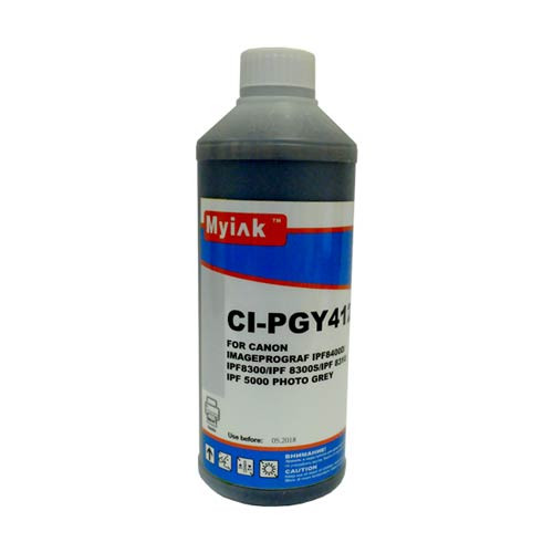 Чернила для CANON (PFI-102PGY/104PGY/303PGY) imagePROGRAF iPF8400D/iPF605/iPF710/iPF750/iPF760/iPF765/iPF510/iPF500 (1л,photo grey Dye) CI-PGY412 MyInk