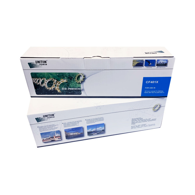 Картридж для HP Color LJ M252/M277  CF401X (201X) синий (2,3K) UNITON Premium GREEN LINE (Eco Protected)