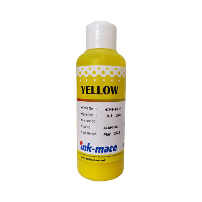 Чернила для HP (973) X452dw/X477dw/x577dw/x576dw  (100мл,yellow, Pigment) HIM-973PY Ink-Mate
