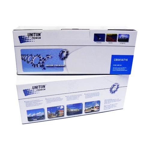 Картридж для HP Color LJ CP 1215/ CM 1312 CB541A (125A)/ CANON LBP-5050 Cartridge 716C синий (1,4K) UNITON Premium GREEN LINE (Eco Protected)
