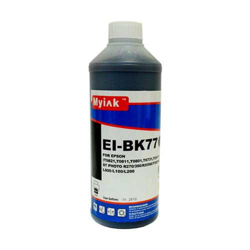 Чернила для epson (t0811/t0821/t0801) st photo t10/t50/p50/r200/r270/r290/rx590 (1л,black dye ) ei-bk77 gloria™ myink