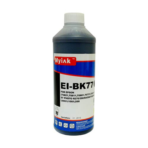 Чернила для EPSON (T0811/T0821/T0801) St Photo T10/T50/P50/R200/R270/R290/RX590 (1л,black Dye ) EI-BK77 Gloria™ MyInk -