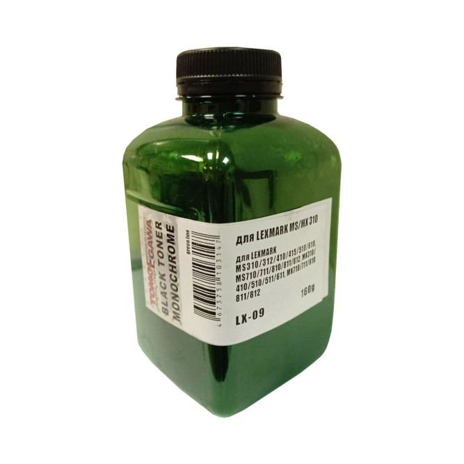 Тонер для Lexmark  MS/MX 310/410/510/610/710/810 (фл,160,6K,LX-09 TOMOEGAWA) Green Line