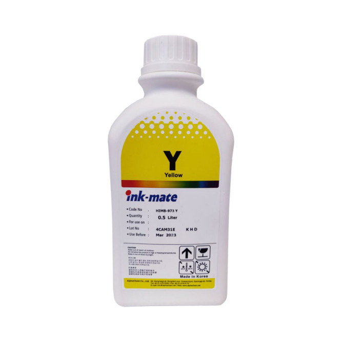 Чернила для HP (973) X452dw/X477dw/x577dw/x576dw  (500мл,yellow, Pigment) HIM-973PY Ink-Mate