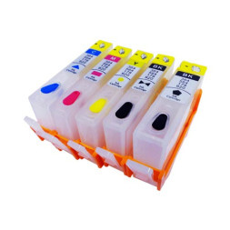 Набор картриджей ПЗК (178) для HP Photosmart C5380/C6375/C6380/D5460/D7560/B8550 5 шт Re-HP178 /no chip/ (БЕЗ ЧЕРНИЛ) IST