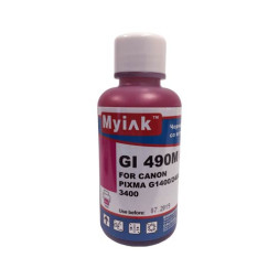 Чернила  для CANON (GI-490M) PIXMA G1400/2400/3400  (100мл,magenta,Dye) MyInk