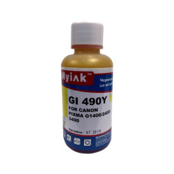 Чернила  для CANON (GI-490Y) PIXMA G1400/2400/3400  (100мл,yellow,Dye)  MyInk