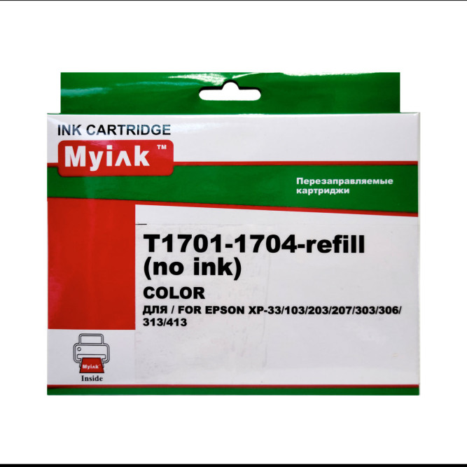 Картриджи (БЕЗ ЧЕРНИЛ) ПЗК (T1701-1704) для Epson Expression Home XP-33/103/203/207/303/306/403/406/313/413 , автосброс,4 шт MyInk