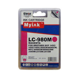 Картридж для Brother DCP-145C/6690CW/MFC-250C (LC980M) Magenta (18ml, Dye)  MyInk
