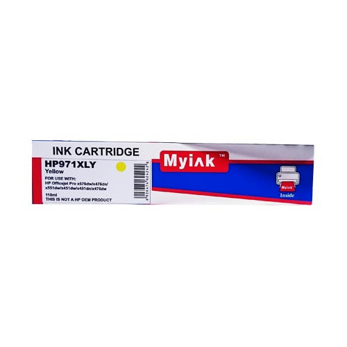 Картридж для (971XL) HP OfficeJet Pro X451/476/551/576 CN628AE Yellow  (110ml, Pigment) MyInk