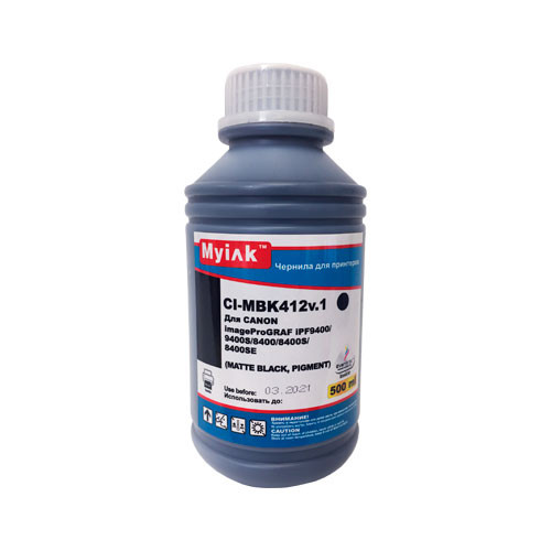 Чернила для CANON (PFI-706MBK) imagePROGRAF iPF9400/9400S/8400/8400S (500мл,matte black,Pigment) CI-MBK412 v.1  EverBrite™ MyInk