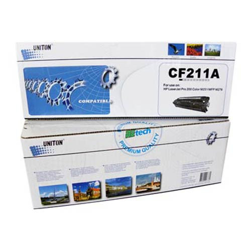 Картридж для HP Color LJ M251/ MFP M276 CF211A (131A) синий (1,8K) UNITON Premium GREEN LINE (Eco Protected)