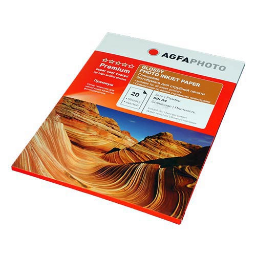 Фотобумага для струйной печати глянцевая А4, 180 г/м2, 20л, AGFA