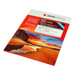 Фотобумага для струйной печати матовая А4, 220 г/м2, 20л, двусторонняя,коробка AGFA