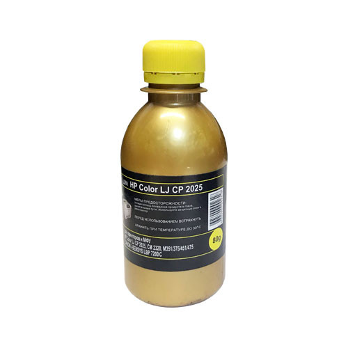 Тонер для HP Color LJ CP 2025/CM 2320/CP 1215/CP 1025   (фл,80,желтый,glossy,Chemical MKI) Gold ATM