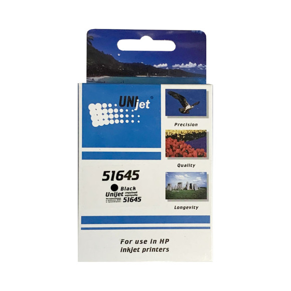Картридж для ( 45) HP DJ 710С/850C  51645А Black (42ml) Unijet