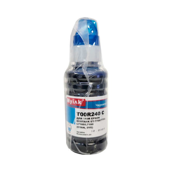Чернила для EPSON EcoTank (106) (T00R240) ET-7700/7750/L7160/L7180 (70мл, cyan,Dye) MyInk