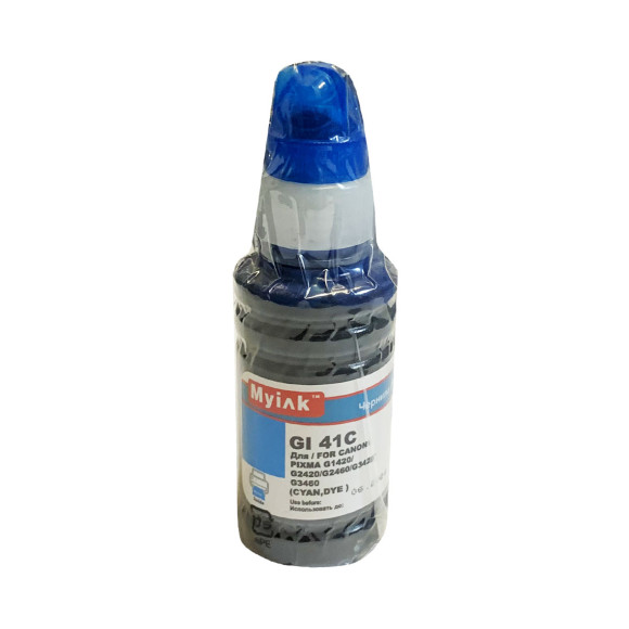 Чернила EcoTank GI-41С для Canon PIXMA G1420/G2420/G2460/G3420/G3460 (70мл,cyan) MyInk.
