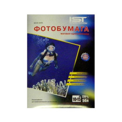 Фотобумага матовая 4R(10x15), 220 г/м2, ( M220-504R), 50л, односторонняя, картон IST