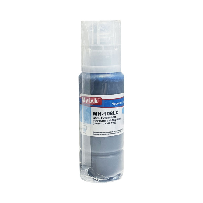 Чернила для EPSON EcoTank (108) L8050/L18050 (100мл, light cyan, Dye) MyInk