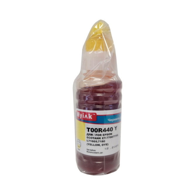 Чернила для EPSON EcoTank (106) (T00R440) ET-7700/7750/L7160/L7180 (70мл,yellow,Dye) MyInk