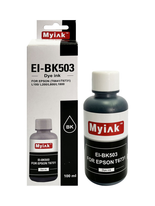 Чернила для EPSON (T6731/T6641) L100/ L200/L800/ L805/ L1800 (100мл, black, Dye) EI-BK503 Gloria™ MyInk