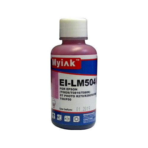 Чернила для EPSON (T0826/T0816/T0806) St Photo T10/T50/P50/R200/R270/RX590 (100мл,light magenta Dye) EI-LM504  Gloria™ MyInk
