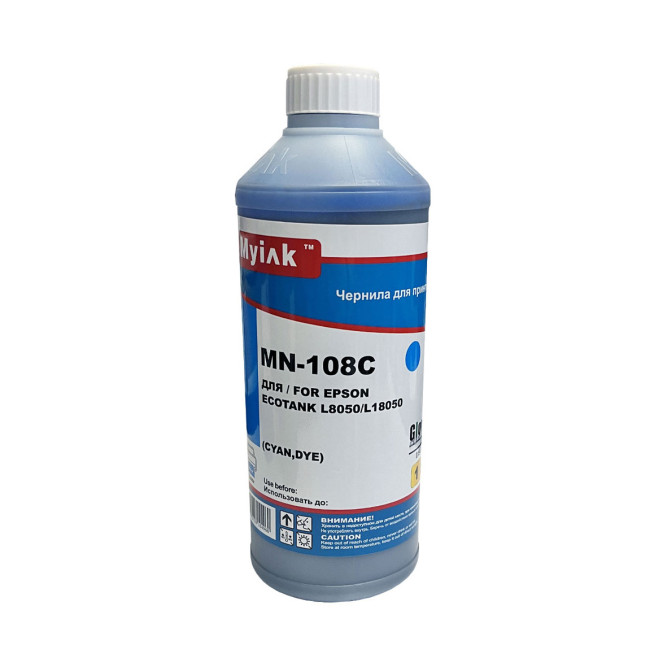 Чернила для EPSON EcoTank (108) L8050/L18051 (1л, cyan, Dye) MyInk
