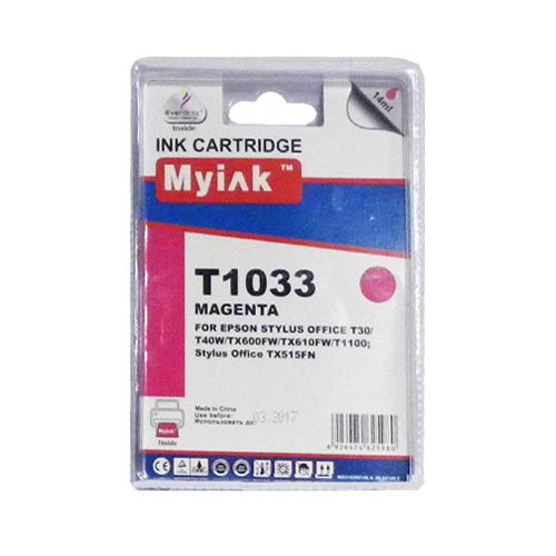 Картридж для (T1033) EPSON St Office T40W/600FW/610FW Magenta (14ml, Pigment) MyInk
