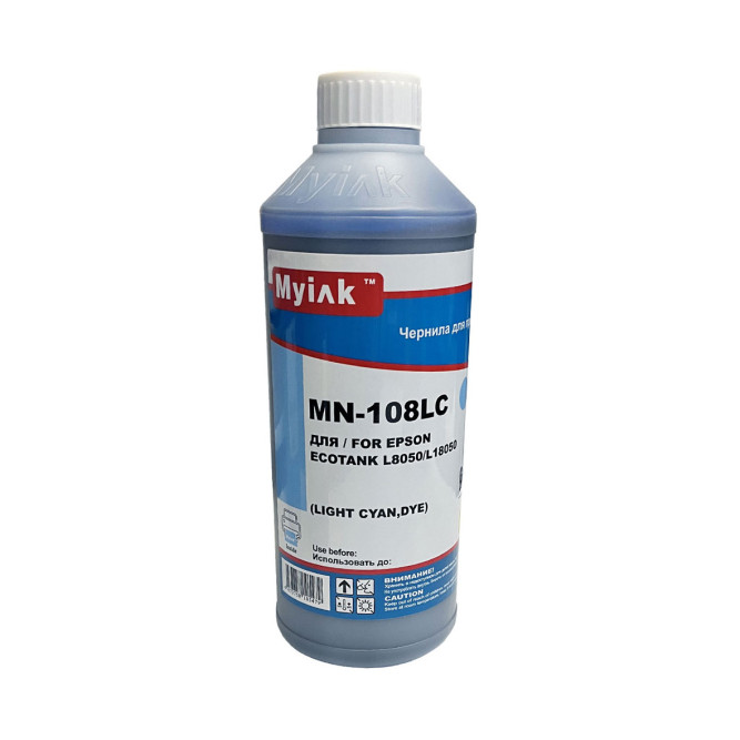 Чернила для EPSON EcoTank (108) L8050/L18054 (1л, light cyan, Dye) MyInk