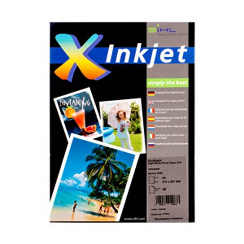 Фотобумага A4,210 г/м2, 50л, ярко-белая, глянцевая (4352) SIHL,Германия