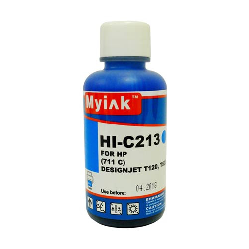 Чернила для HP (711) HP DesignJet T120, T520, T125, T130, T525, T530, OfficeJet Pro K8600, L7580, L7680, K550, K5400, L7480 (100мл, cyan, Dye) HI-C213 Gloria™ MyInk