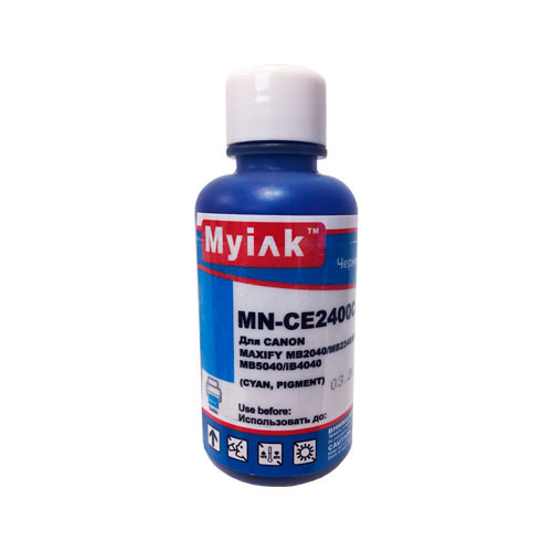 Чернила для CANON PGI-1200, PGI-2400, PGI-2500, PGI-2700, PGI-2800, PGI-2900  (100мл, cyan, Pigment) CE2400C EverBrite™ MyInk