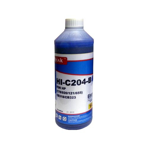 Чернила для HP (178/121/122/650/655/901/920/ GT51/ GT52/ GT53) CB318/CB323 (1л,cyan, Dye) HI-C204-B Gloria™ MyInk