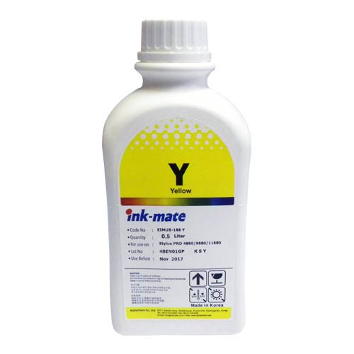 Чернила для EPSON (T6054) St Pro 4880 (500мл, yellow,Pigment) EIM-188Y Ink-Mate