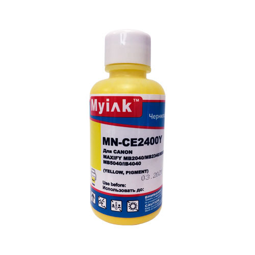 Чернила для CANON PGI-1200, PGI-2400, PGI-2500, PGI-2700, PGI-2800, PGI-2900 (100мл, yellow, Pigment) CE2400Y EverBrite™ MyInk
