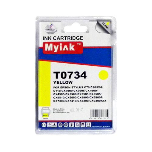 Картридж для (T0734N) EPSON St C79/CX3900/4900/5900 Yellow (11,4ml, Pigment) MyInk
