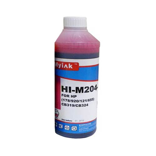 Чернила для HP (178/121/122/650/655/901/920/ GT51/ GT52/ GT53) CB319/CB324 (1л,magenta, Dye) HI-M204-D Gloria™ MyInk