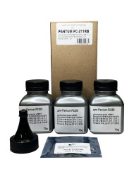 Заправочный комплект для Pantum PC-211RB (1.6Kх3,тонер 70 г х 3шт. + чип (автосброс)+ воронка) АТМ